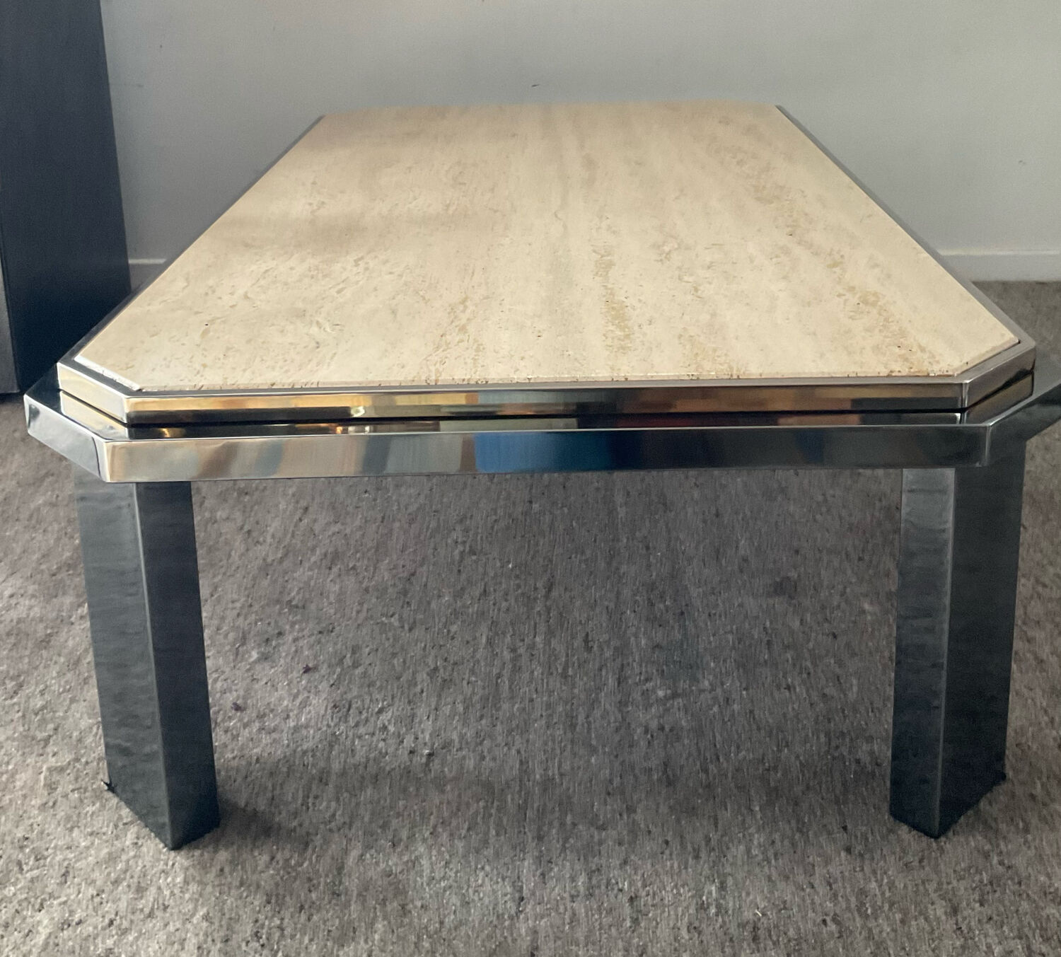 Travertine coffee table in the 70s