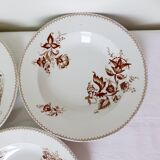 3 deep plates from Sarreguemines, Danish model 210427