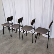 Vintage Industrial School Chairs - STOL Kamnik - 70s Yugoslavia - Set of 4