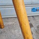 Pair of tripod stools in solid wood