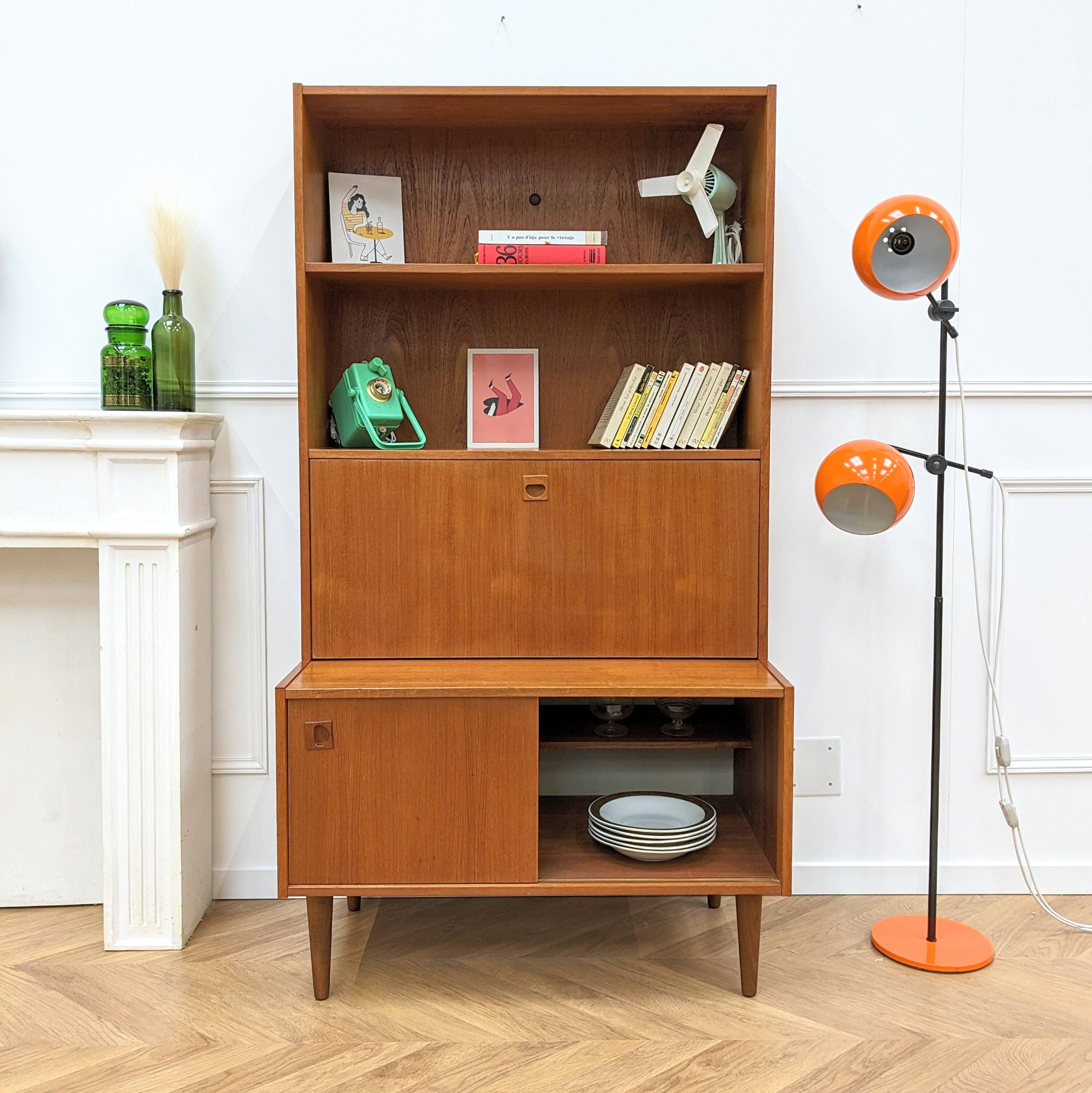 Vintage teak bookcase