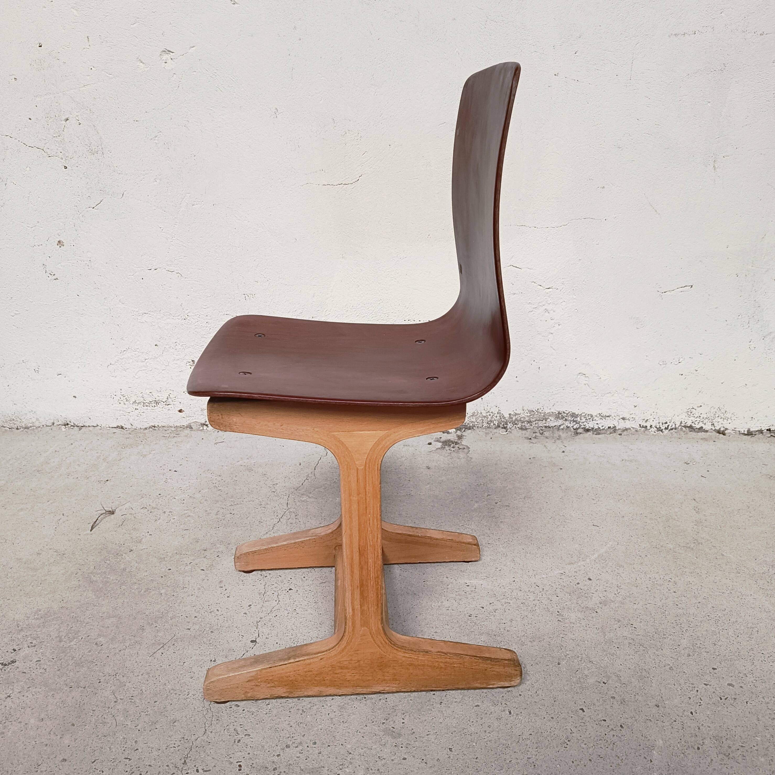8 plywood school chairs