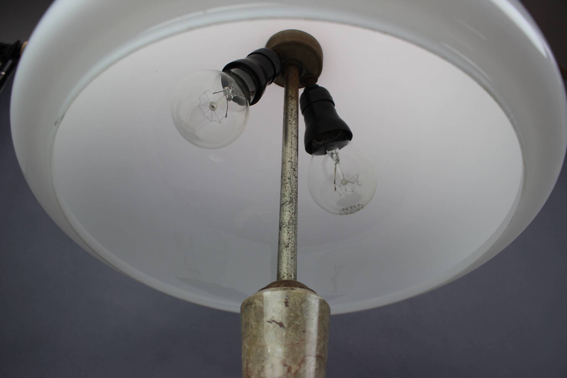 Mid-Century Stone Table Lamp, Czechoslovakia, 1950s