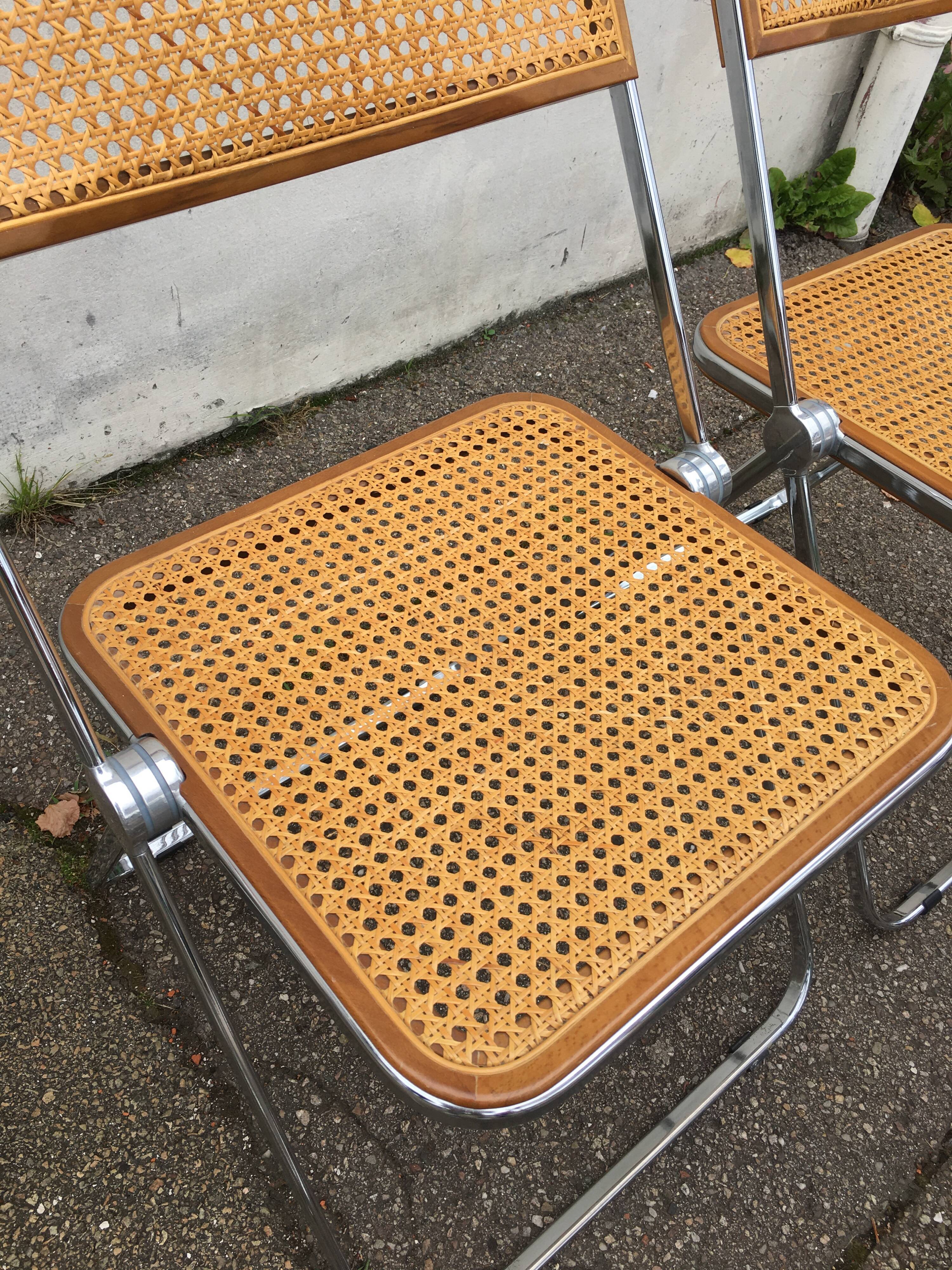 6 plia chairs by Giancarlo Piretti, Castelli circa 1967