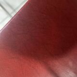 Paire de chaises en skaï bordeau