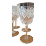 Service of 8 chiseled crystal glasses