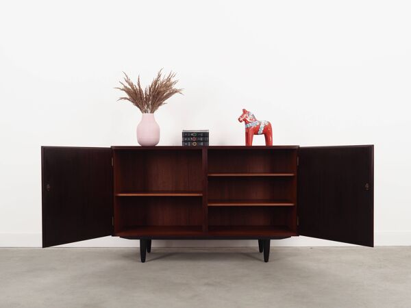 Meuble en acajou, design danois, années 1970, fabricant : Omann Jun