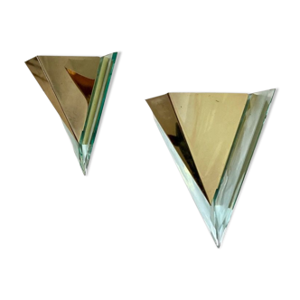 Pair of Hollywood Regency sconces