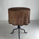 Table d'appoint ondulée en trompe-l'oeil en osier et rotin, 1960