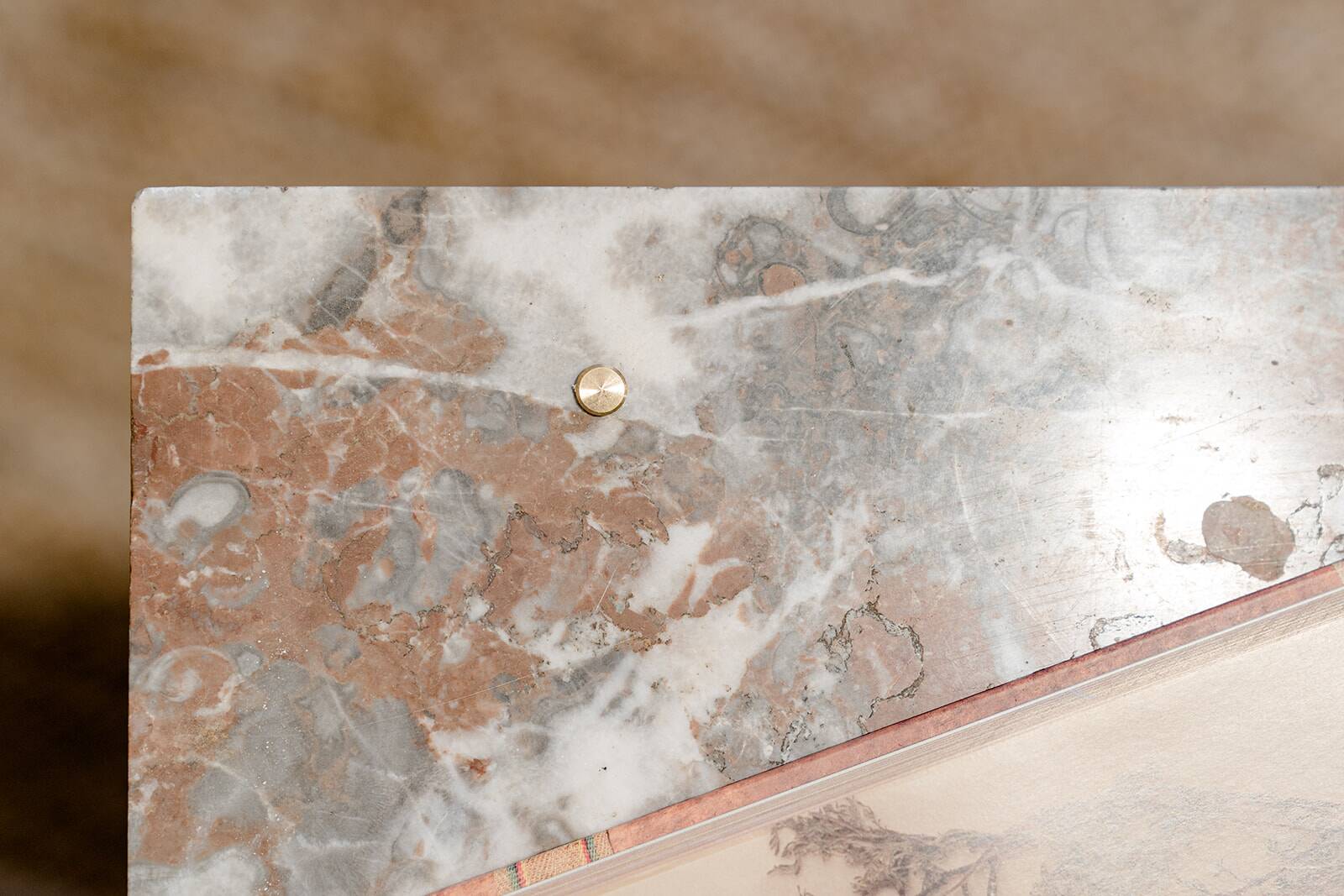 Wood & marble console