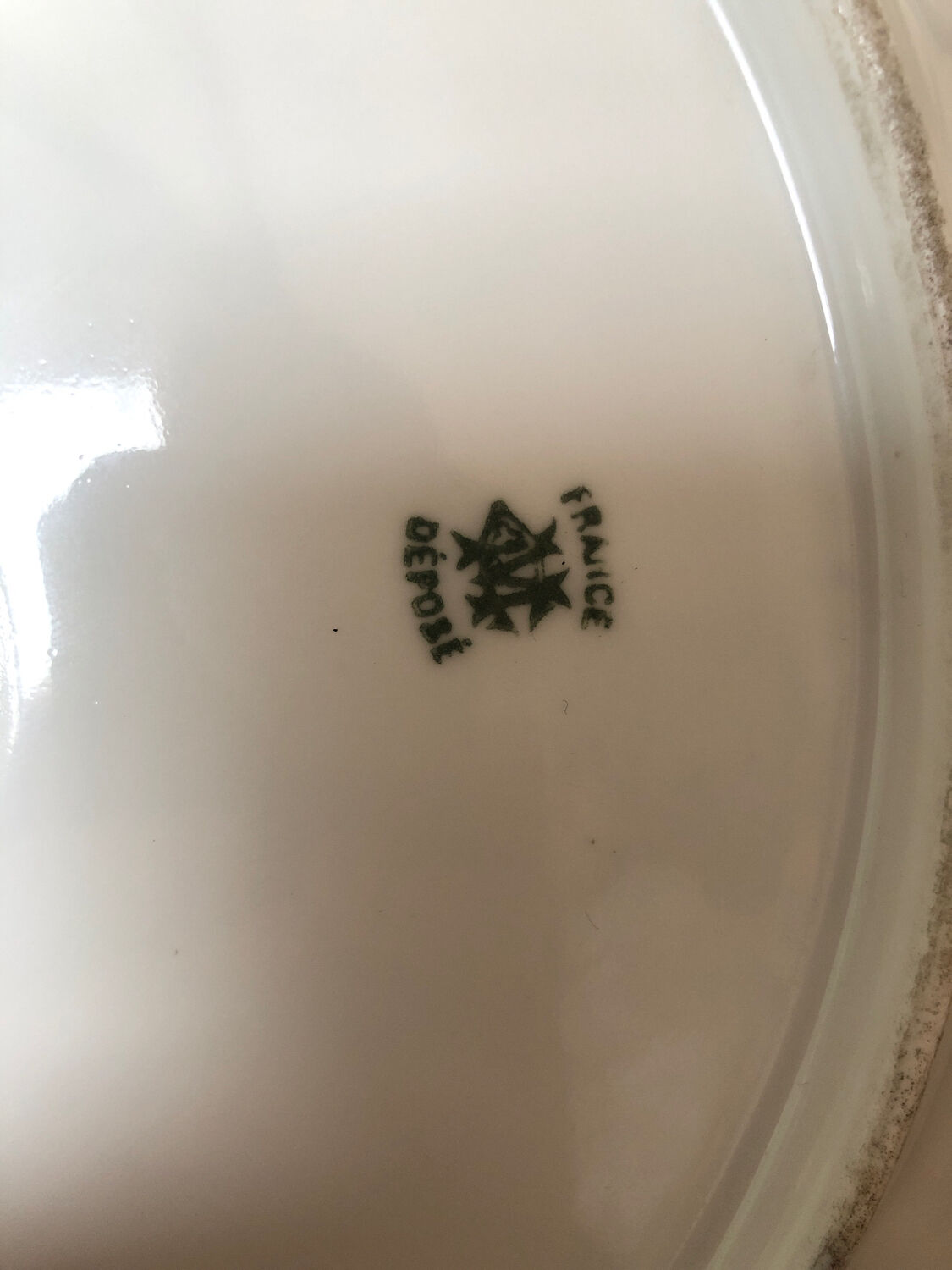 Decorative plate in Limoges porcelain