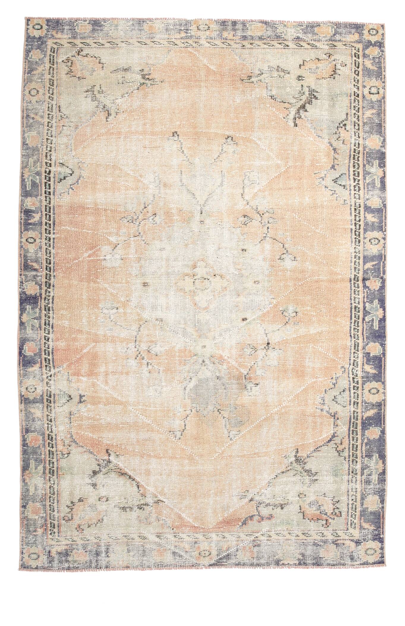 Rugs For Living Room Peach & Cream Vintage Rug,168x250Cm