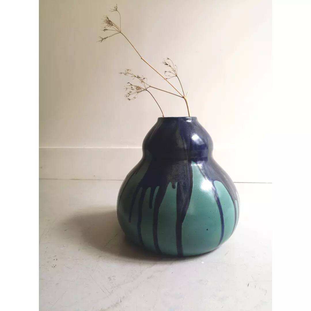 enameled ceramic vase attributed to Léon Pointu (1879-1942)
