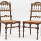 Series of 4 canne chairs