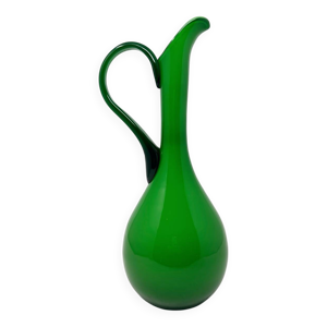 Vase vert gazon en opaline