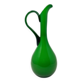 Vase vert gazon en opaline Empoli