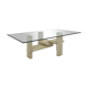 Travertine coffee table by Willy Ballez