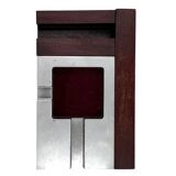 Cendrier en acajou moderne du milieu du siècle, Alfred Dunhill, Italie, années 1970