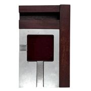 Mid-century modern mahogany ashtray, Alfred Dunhill Italy 1970s