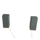 Pair of minimalist white metal wall lights from the mid-century, 1960, Germany.