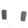 Pair of minimalist white metal wall lights from the mid-century, 1960, Germany.