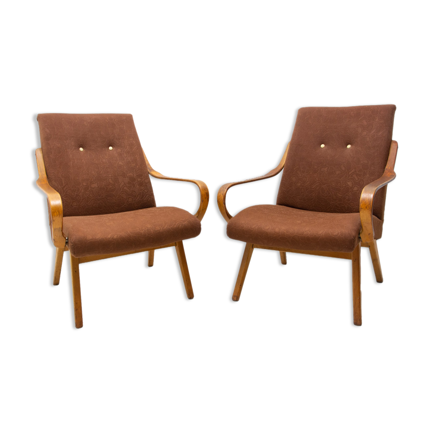 Pair of midcentury armchairs by jaroslav šmídek for jitona, 1960´s