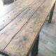 Ancien établi plateau bois piétement UPN
