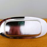 Silver metal butter dish