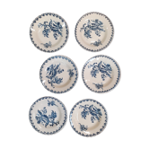 6 hollow plates Gien thistle style