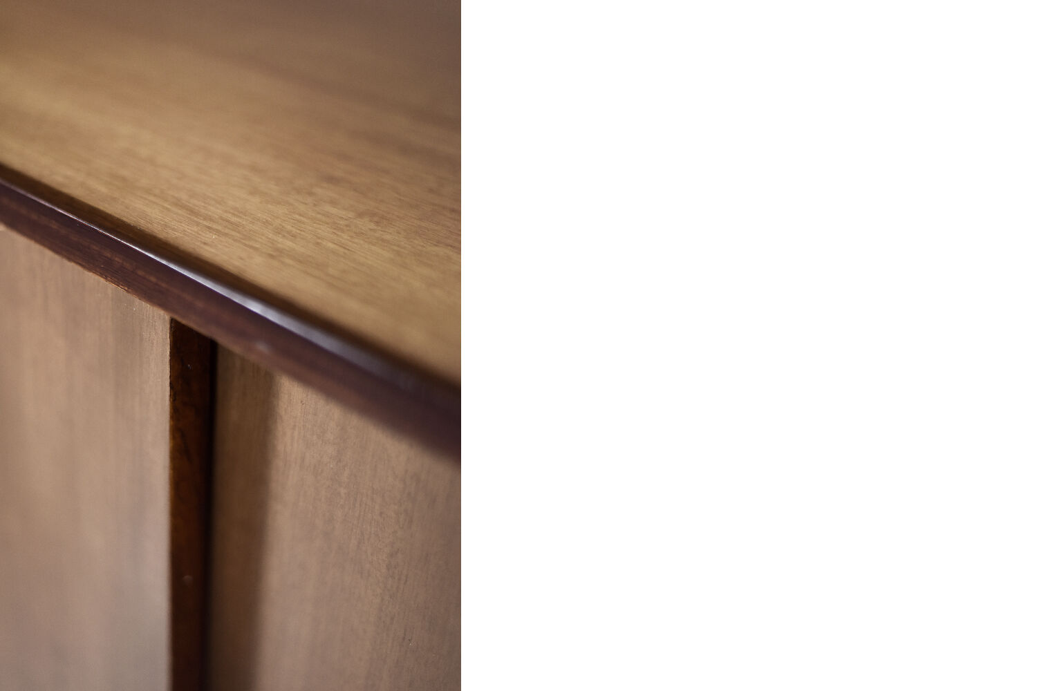 Classic vintage mid-century mahogany buffet with drawers, Danish Scandinavian style, 1970s.