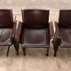 Tito Agnoli for Matteo Grassi leather dining table and six chairs