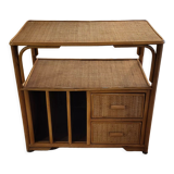 Rattan vinyl storage cabinet