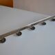 Vintage 80's chrome metal 5-hook wall coat rack