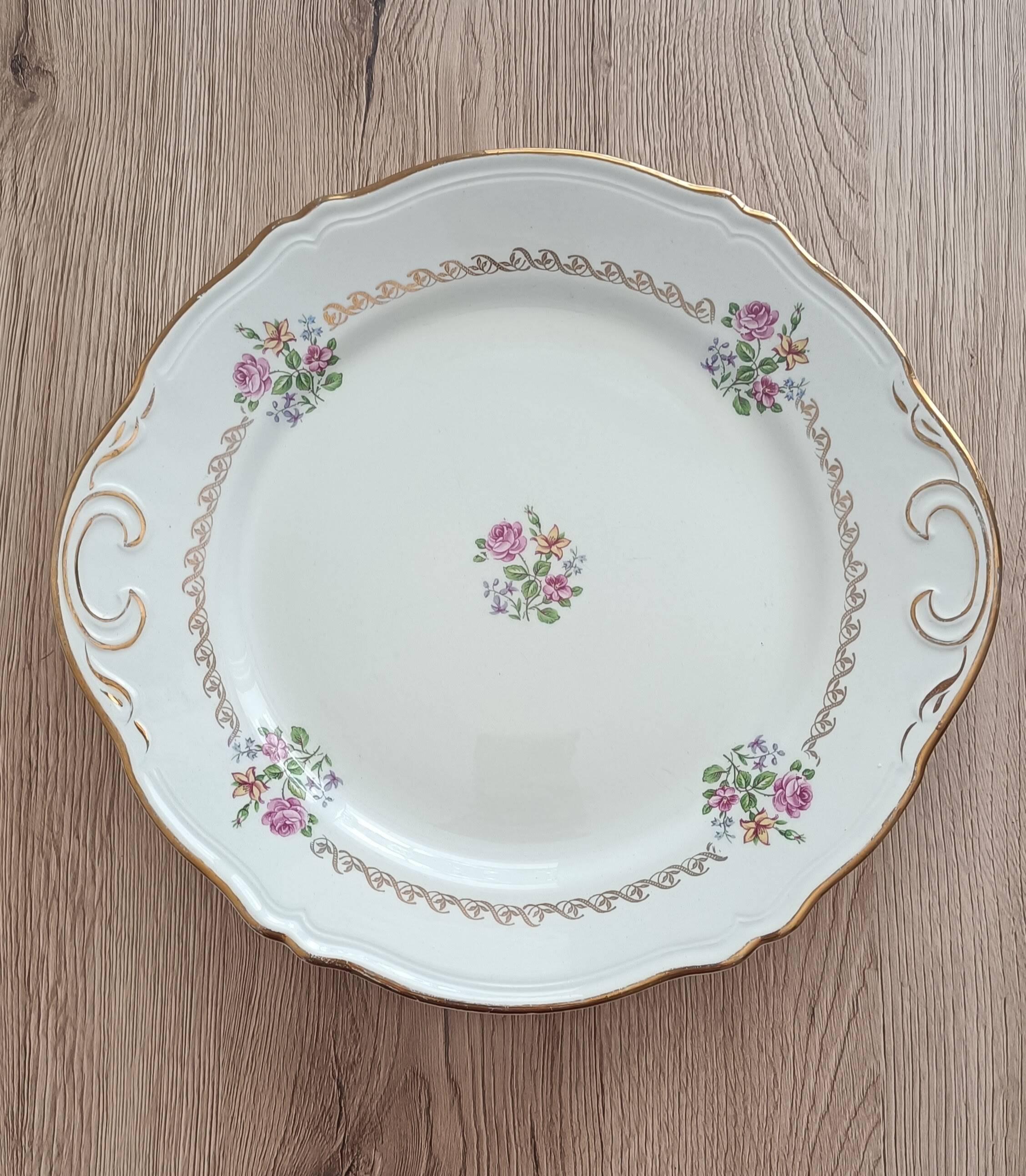 Set of flat dessert service and 6 plates l'Amandinoise St-Amand