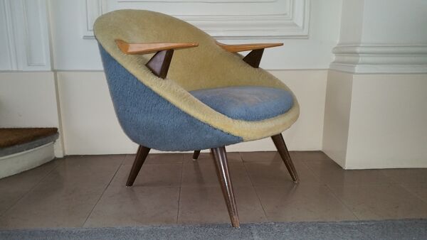Tres rare fauteuil Oeuf EGG original années 50