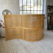 Large curved beech screen from the 80s