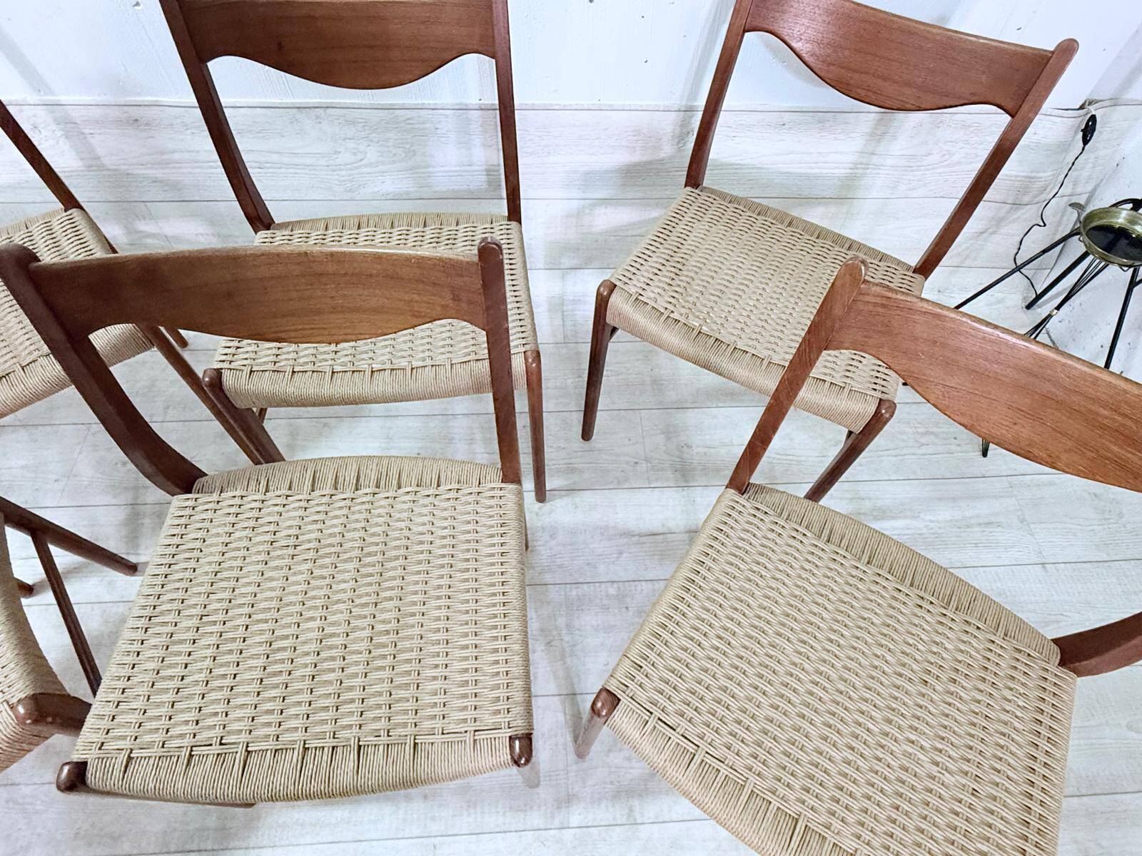 6 Chaises scandinaves teck Arne Wahl Iversen
