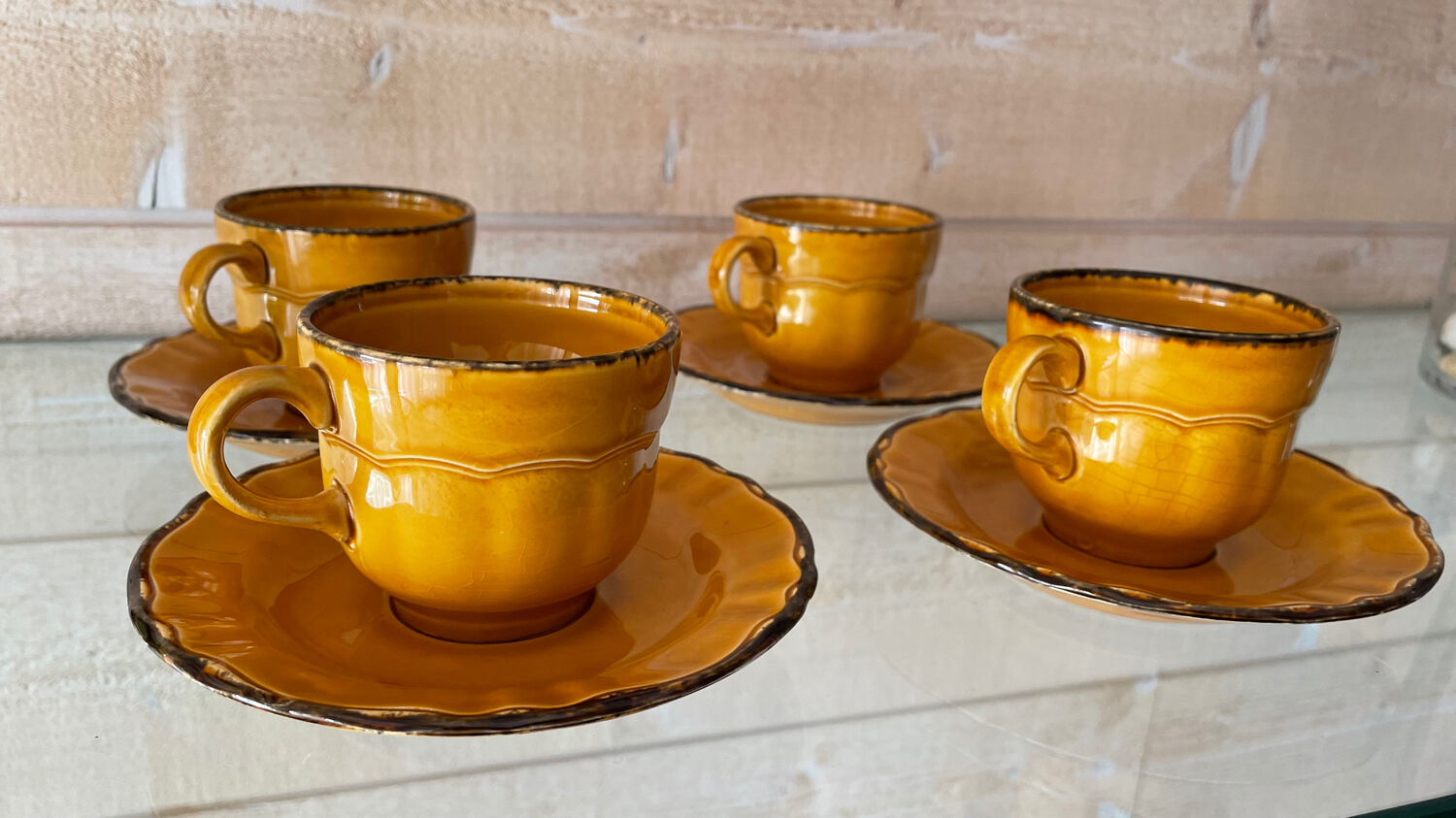 Pagnossin mustard yellow coffee cup