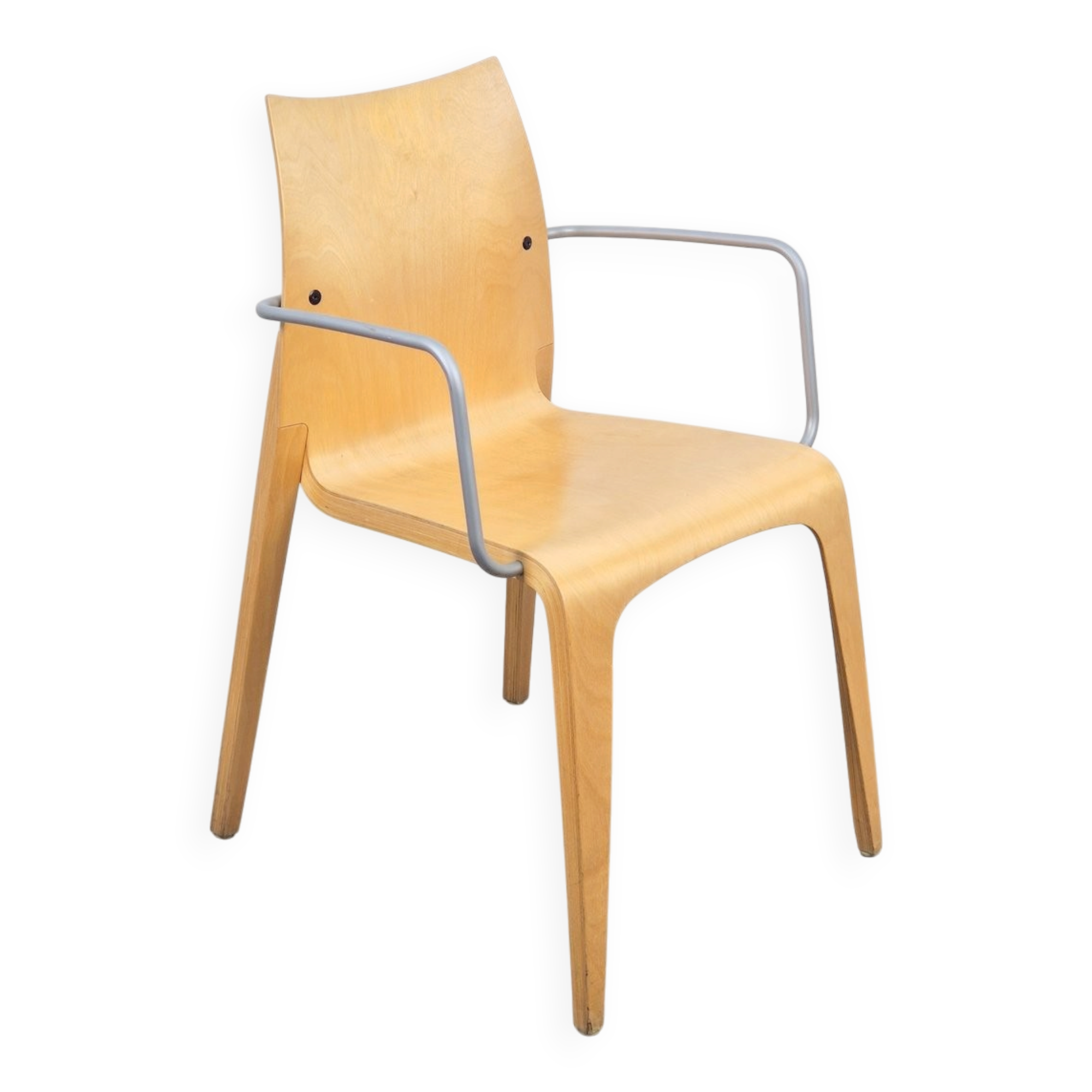 Chaise Flow en contreplaqué par Jacob Berg, années 1990.