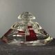 ART DECO modernist red Bohemian glass box, circa 1930