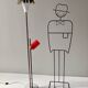 Rare Experimental Brass, Aluminum and Glass Floor Lamp by Arredoluce, Italy