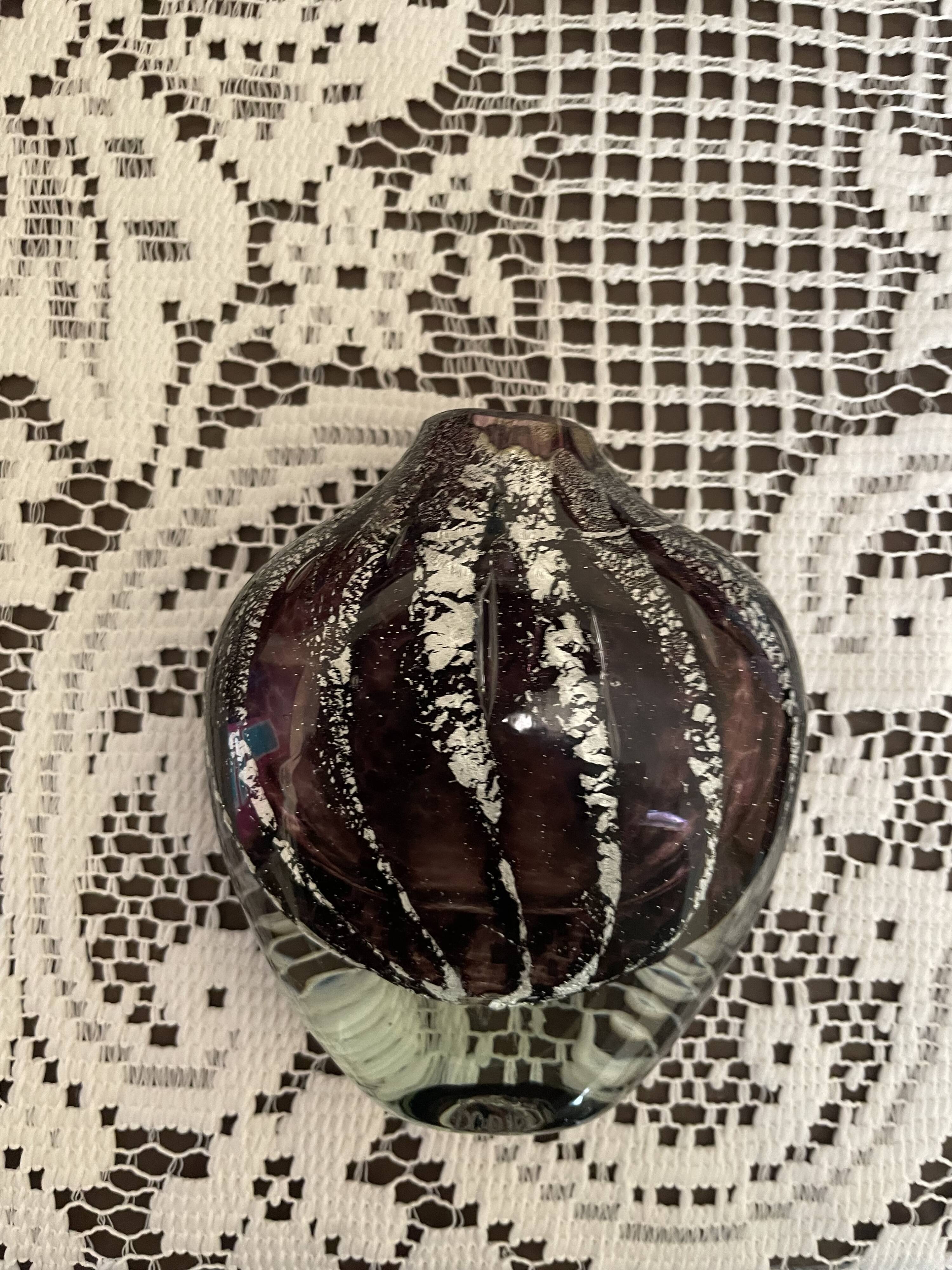 Hand-blown glass vase