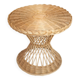 Vintage wicker side table