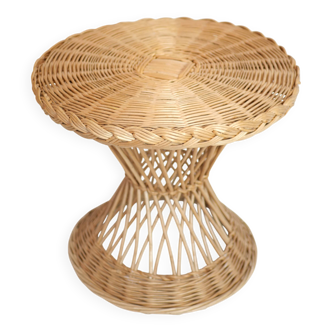 Vintage wicker side table