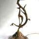 Naturalist Art Nouveau lamp from the early 20th century.