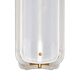 Lampe suspendue italienne en verre de Murano blanc et laiton de style mid-century modern