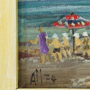 Swimming school by the sea, 1974 – oil painting by Alexander Michael
