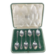 Box of 6 small spoons in solid silver Harrod's