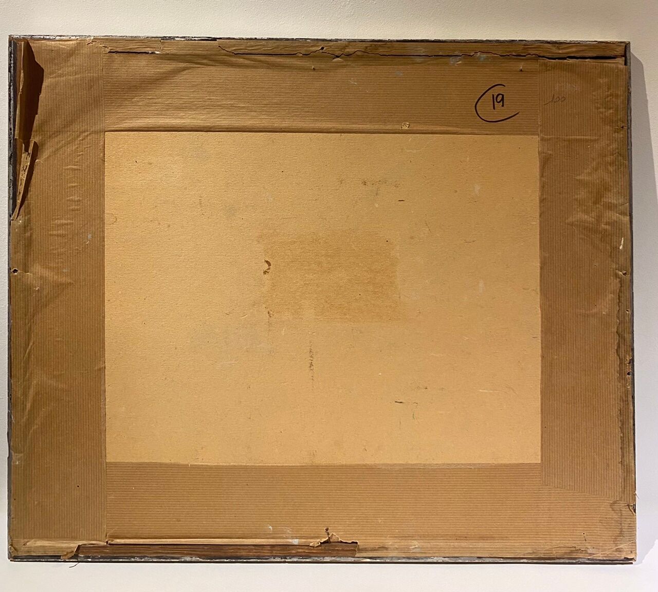 Old painting, landscape on the edge of a pond, Signed Michel Loche (1897;1976)