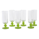 Set of six glasses, Italian design, 1970s, made in Italy
